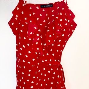 Heart Red Wrap Dress